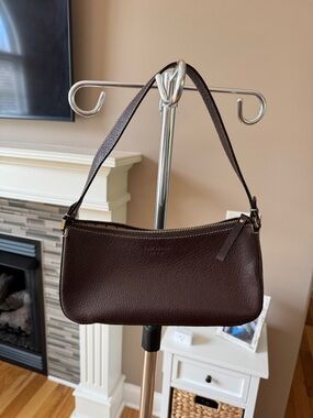 kate spade Dark Brown Pebbled Leather Shoulder Bag